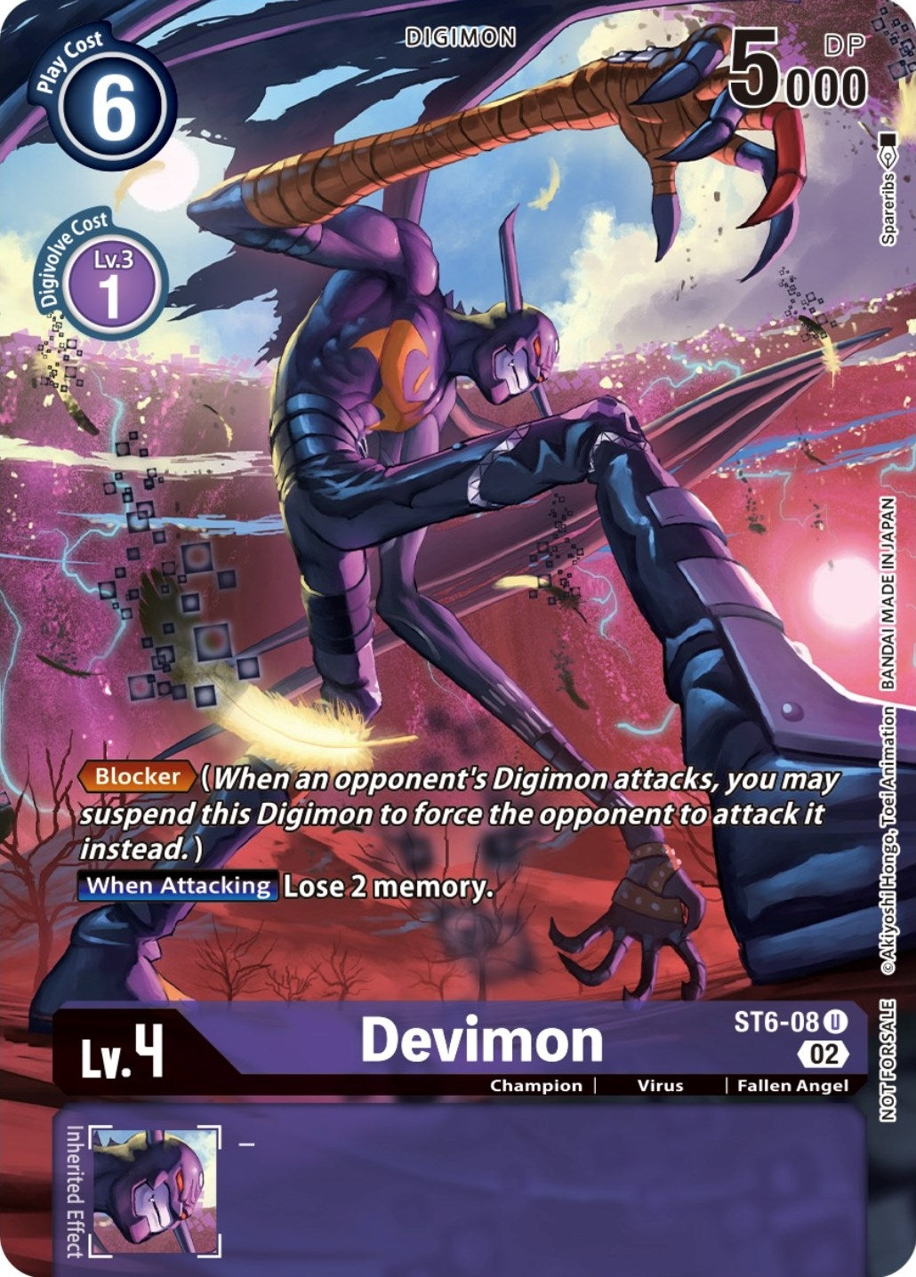 Image for Devimon (Digimon Illustration Competition Pack 2022) (ST6-08 U) (BT11) - Digimon Card Game