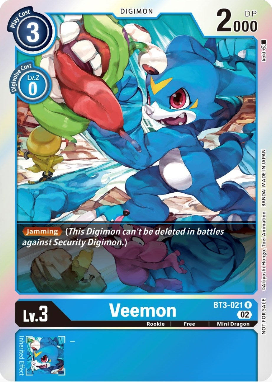 Image for Veemon - BT3-021 (Official Tournament Pack Vol.8) (BT3-021 R) (BT01-03A) - Digimon Card Game