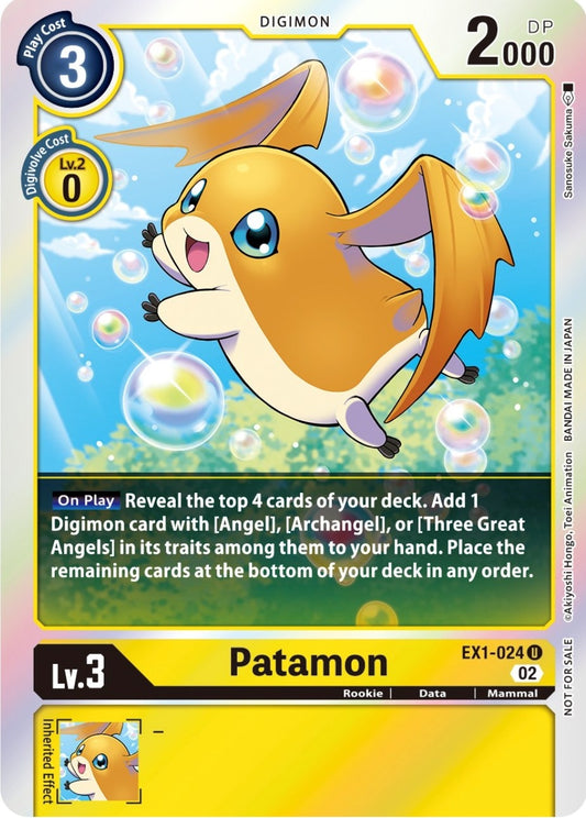 Image for Patamon (Official Tournament Pack Vol.8) (EX1-024 U) (EX01) - Digimon Card Game