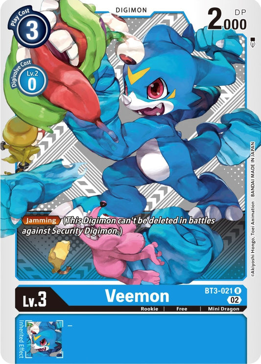 Image for Veemon - BT3-021 (Winner Pack Dimensional Phase) (BT3-021 R) (BT01-03B) - Digimon Card Game