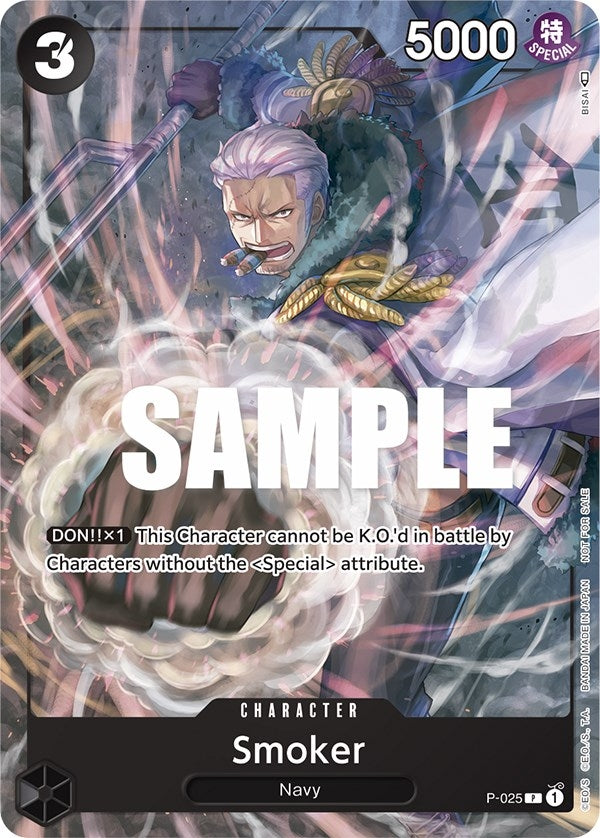 Image for Smoker (Pre-Release) (P-025) (OP-PR) - One Piece Card Game