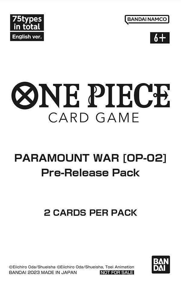 Image for Paramount War - Pre-Release Pack - One Piece Card Game