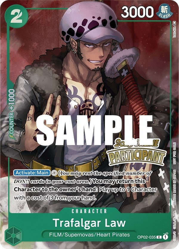 Image for Trafalgar Law (Online Regional 2023) [Participant] (OP02-035) (OP-PR) - One Piece Card Game