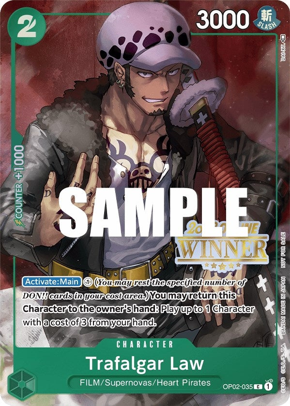 Image for Trafalgar Law (Online Regional 2023) [Winner] (OP02-035) (OP-PR) - One Piece Card Game