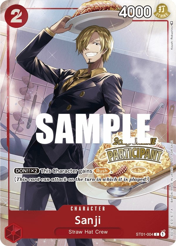 Image for Sanji (Online Regional 2023) [Participant] (ST01-004) (OP-PR) - One Piece Card Game