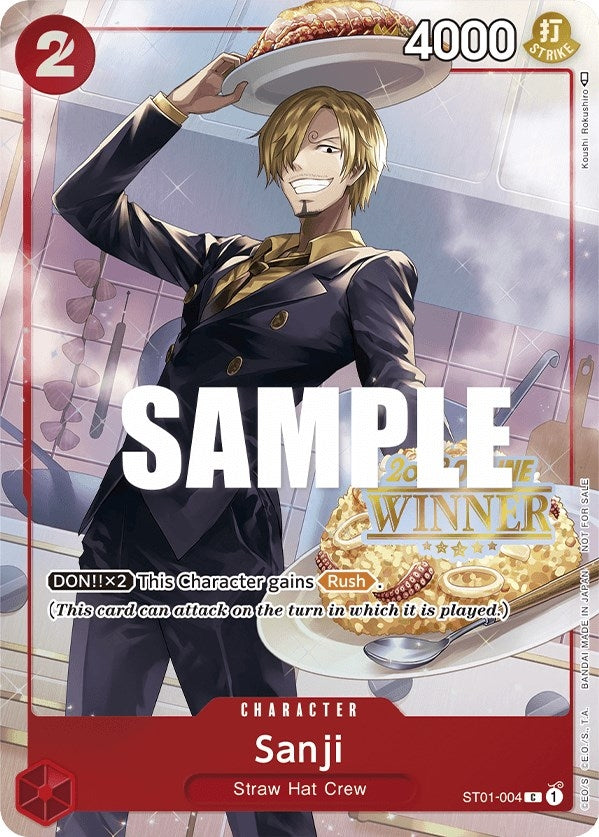 Image for Sanji (Online Regional 2023) [Winner] (ST01-004) (OP-PR) - One Piece Card Game