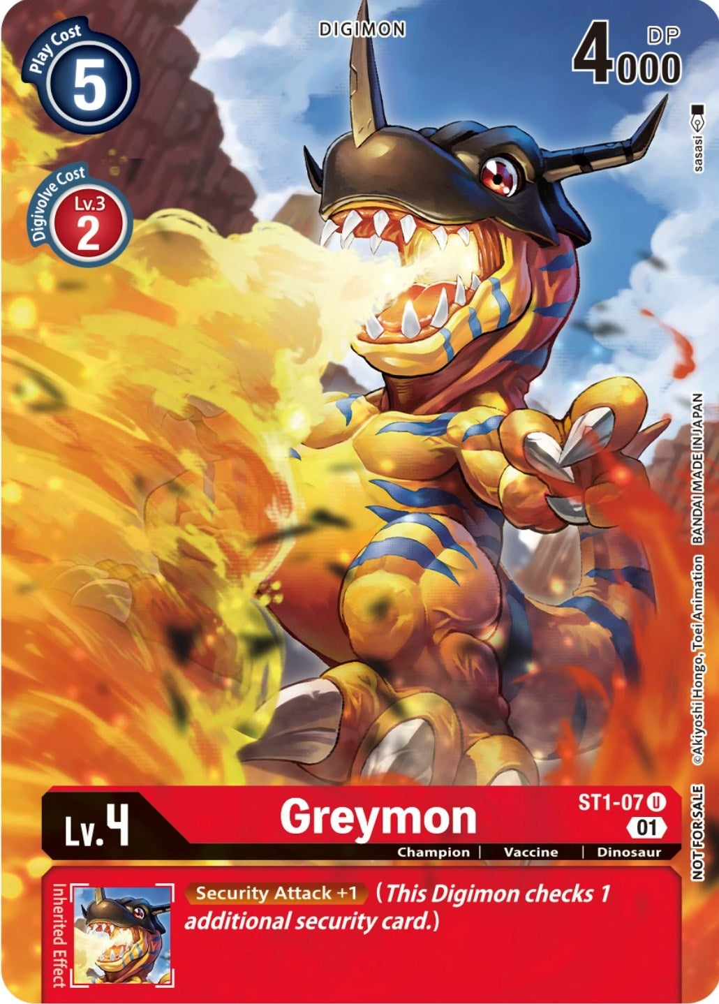 Image for Greymon - ST1-07 (Dimensional Phase Pre-Release) (ST1-07 U) (ST-1) - Digimon Card Game