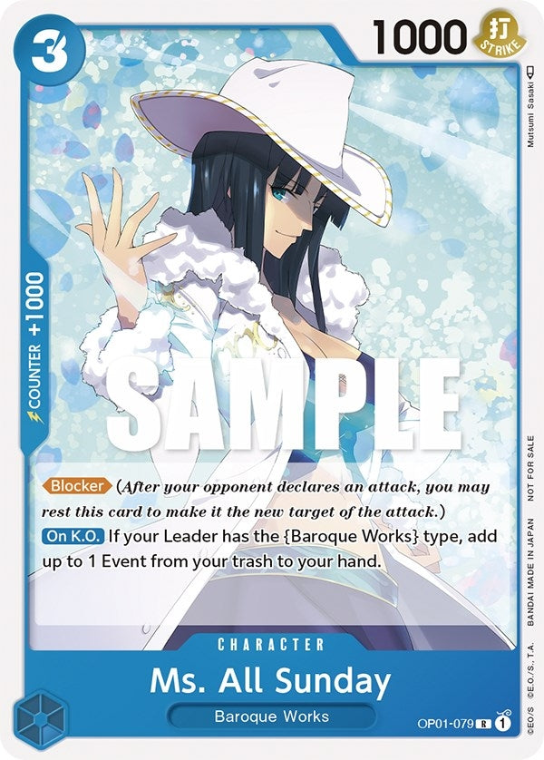 Image for Ms. All Sunday (Promotion Pack 2023) (OP01-079) (OP-PR) - One Piece Card Game