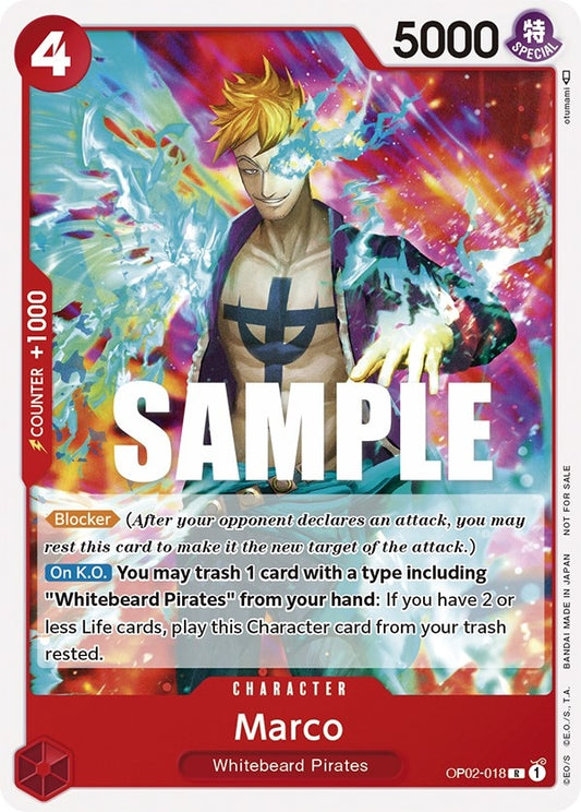 Image for Marco (Promotion Pack 2023) (OP02-018) (OP-PR) - One Piece Card Game