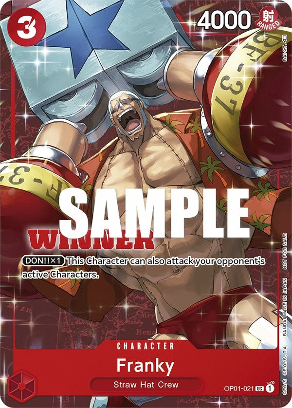 Image for Franky (Tournament Pack Vol. 2) [Winner] (OP01-021) (OP-PR) - One Piece Card Game