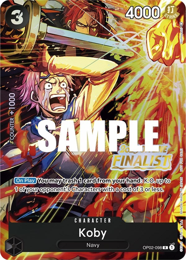 Image for Koby (Offline Regional 2023) [Finalist] (OP02-098) (OP-PR) - One Piece Card Game