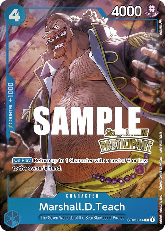 Image for Marshall.D.Teach (Offline Regional 2023) [Participant] (ST03-014) (OP-PR) - One Piece Card Game