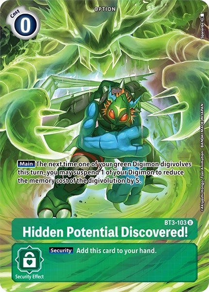 Image for Hidden Potential Discovered! (Alternate Art) (BT3-103 U) (BT11) - Digimon Card Game