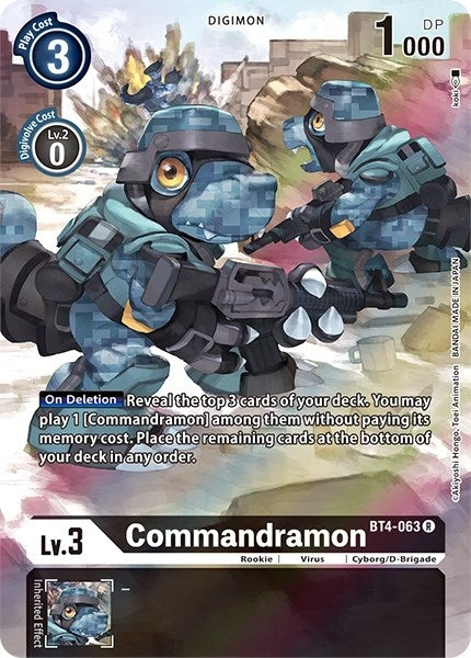 Image for Commandramon (Alternate Art) (BT4-063 R) (BT11) - Digimon Card Game