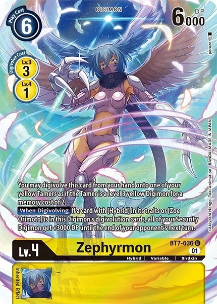 Image for Zephyrmon (Alternate Art) (BT7-036 U) (BT11) - Digimon Card Game