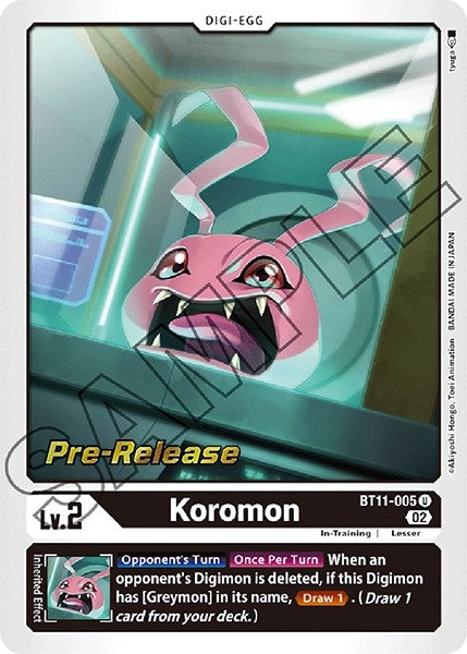 Image for Koromon (BT11-005 U) (BT11_PR) - Digimon Card Game
