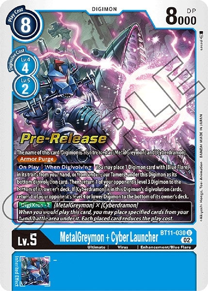 Image for MetalGreymon + Cyber Launcher (BT11-030 U) (BT11_PR) - Digimon Card Game