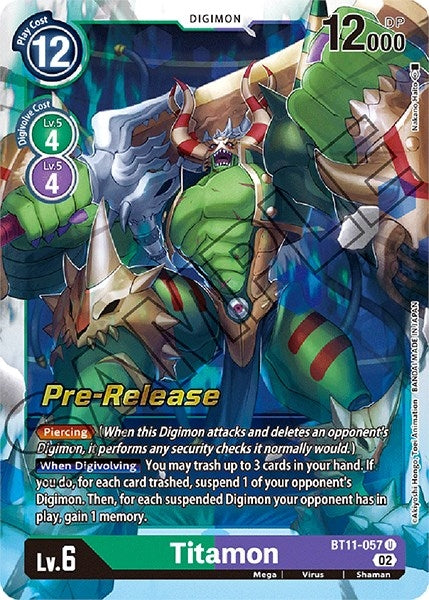 Image for Titamon (BT11-057 U) (BT11_PR) - Digimon Card Game