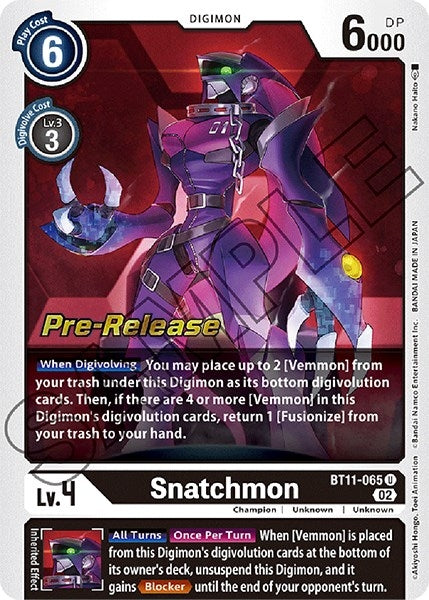 Image for Snatchmon (BT11-065 U) (BT11_PR) - Digimon Card Game
