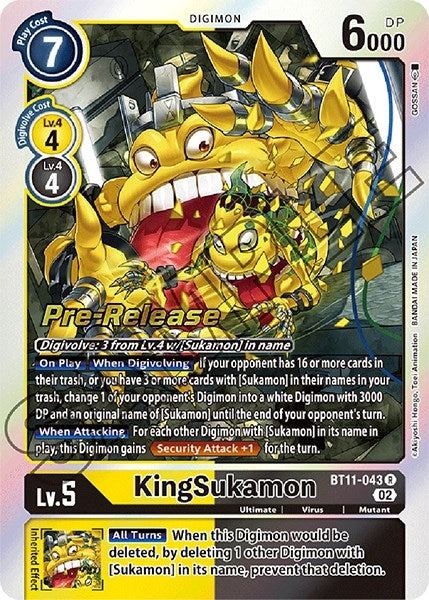 Image for KingSukamon (BT11-043 R) (BT11_PR) - Digimon Card Game