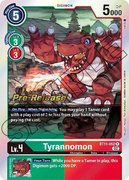 Image for Tyrannomon (BT11-052 R) (BT11_PR) - Digimon Card Game
