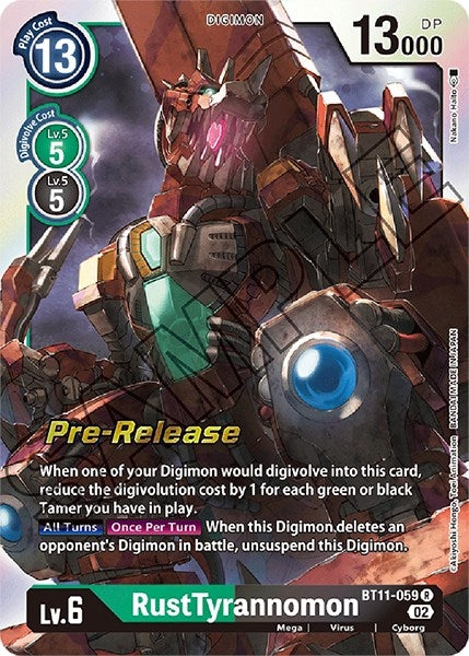 Image for RustTyrannomon (BT11-059 R) (BT11_PR) - Digimon Card Game
