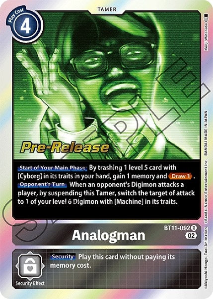 Image for Analogman (BT11-092 R) (BT11_PR) - Digimon Card Game