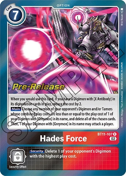 Image for Hades Force (BT11-107 R) (BT11_PR) - Digimon Card Game