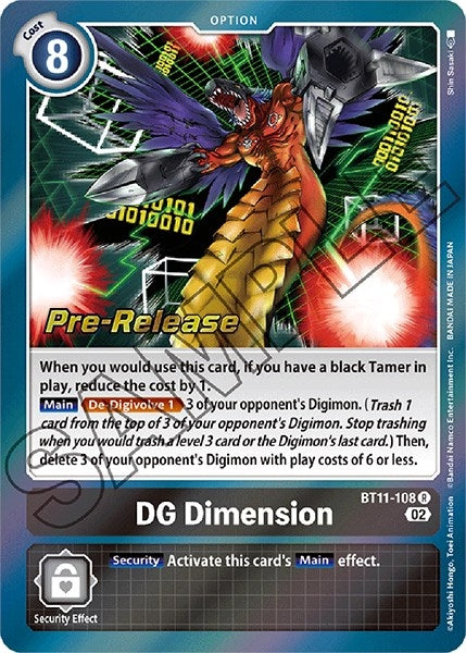 Image for DG Dimension (BT11-108 R) (BT11_PR) - Digimon Card Game