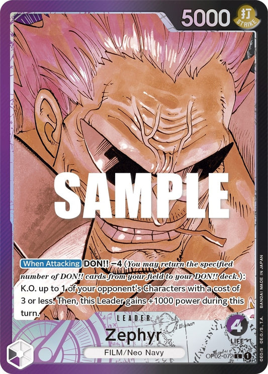 Image for Zephyr (Alternate Art) (OP02-072) (OP02) - One Piece Card Game