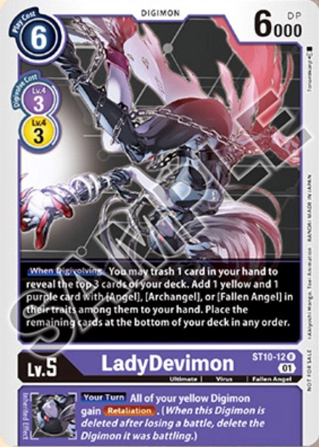 Image for LadyDevimon (Tamer Goods Set Angewomon & LadyDevimon) (ST10-12 R) (ST-10) - Digimon Card Game