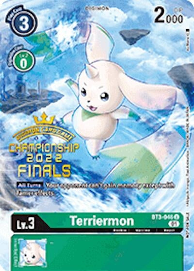 Image for Terriermon (2022 Championship Finals Digimon Tamers Pack) (BT3-046 U) (BT01-03A) - Digimon Card Game