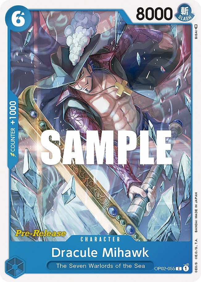 Image for Dracule Mihawk (OP02-055) (OP02 PRE) - One Piece Card Game