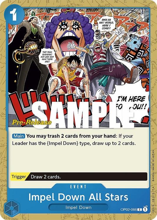 Image for Impel Down All Stars (OP02-066) (OP02 PRE) - One Piece Card Game
