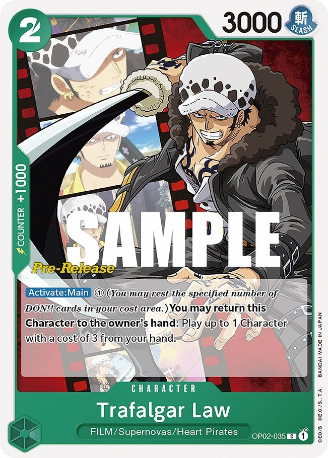 Image for Trafalgar Law (OP02-035) (OP02 PRE) - One Piece Card Game
