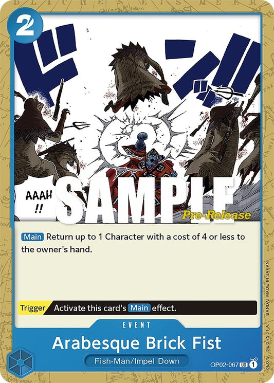 Image for Arabesque Brick Fist (OP02-067) (OP02 PRE) - One Piece Card Game