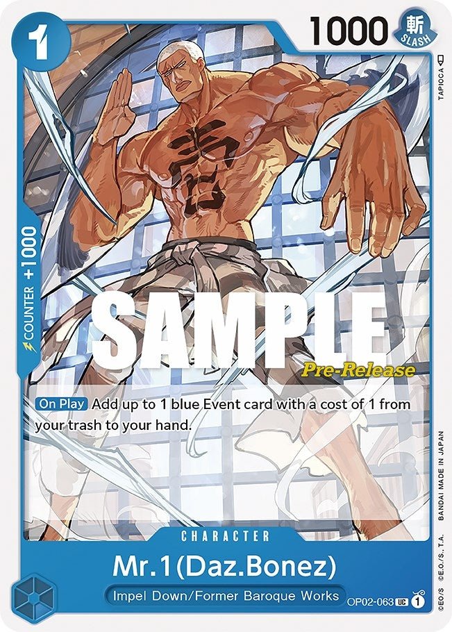 Image for Mr.1 (Daz.Bonez) (OP02-063) (OP02 PRE) - One Piece Card Game