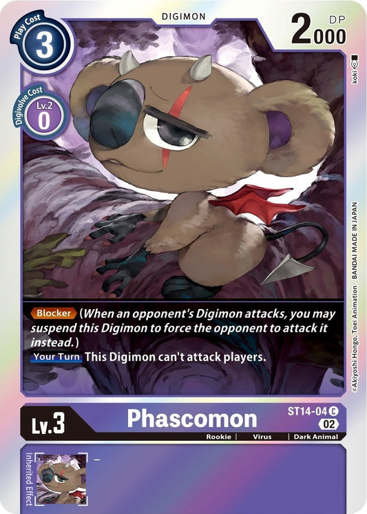 Image for Phascomon (ST14-04 C) (ST-14) - Digimon Card Game