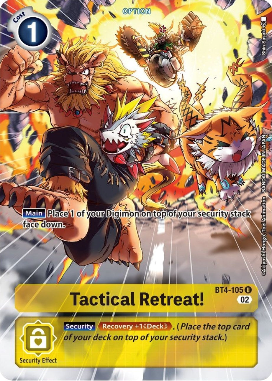 Image for Tactical Retreat! (Alternate Art) (BT4-105 U) (ST-14) - Digimon Card Game