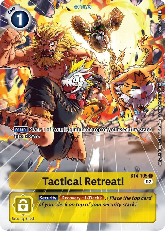 Image for Tactical Retreat! (Alternate Art) (BT4-105 U) (ST-14) - Digimon Card Game