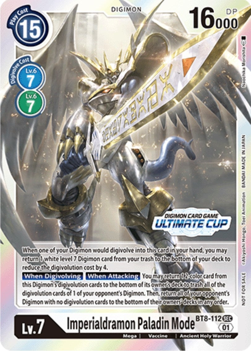 Image for Imperialdramon Paladin Mode (Ultimate Cup 2023) (BT8-112 SEC) (BT08) - Digimon Card Game