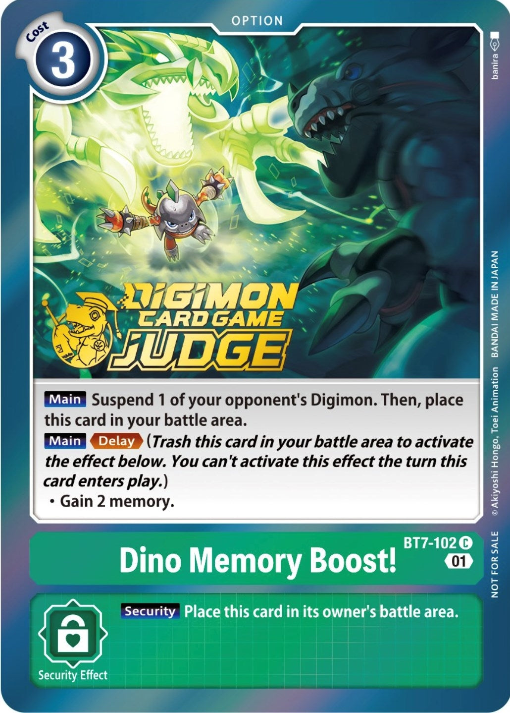 Image for Dino Memory Boost! (Judge Pack 3) (BT7-102 C) (BT07) - Digimon Card Game