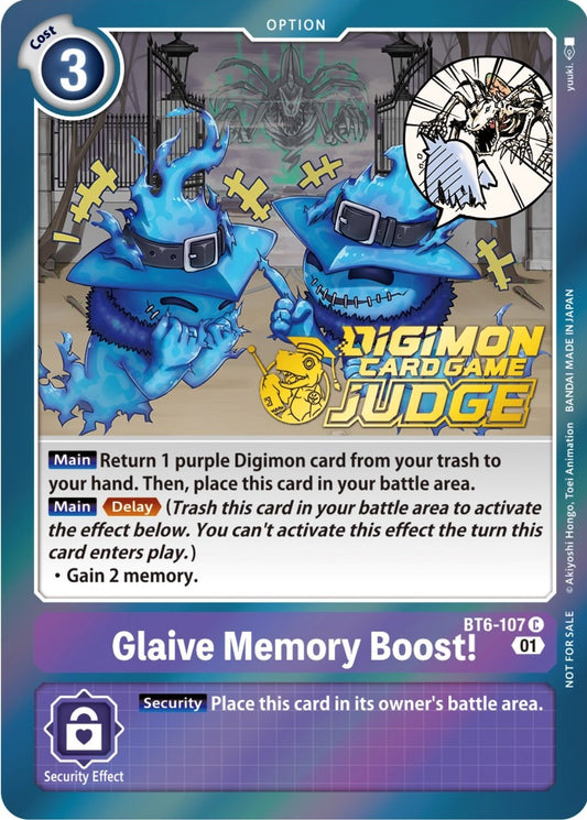 Image for Glaive Memory Boost! (Judge Pack 3) (BT6-107 C) (BT06) - Digimon Card Game