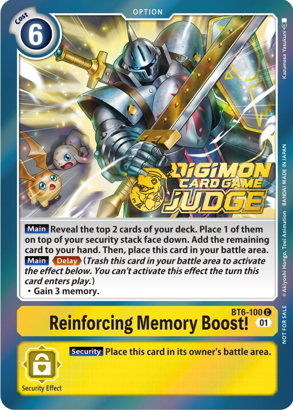 Image for Reinforcing Memory Boost! (Judge Pack 3) (BT6-100 C) (BT06) - Digimon Card Game