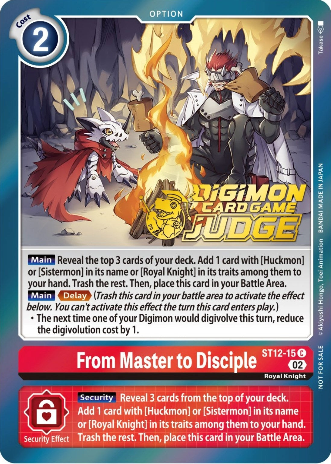 Image for From Master to Disciple (Judge Pack 3) (ST12-15 C) (ST-12) - Digimon Card Game