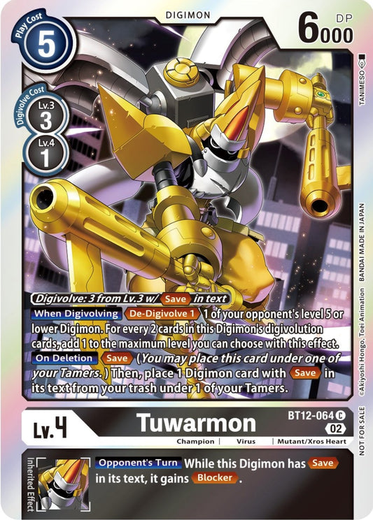 Image for Tuwarmon (Box Topper) (BT12-064 C) (BT12) - Digimon Card Game
