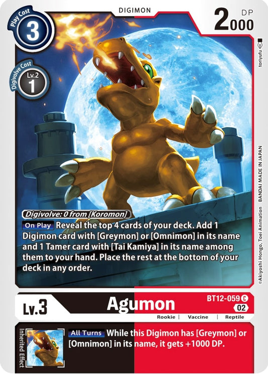 Image for Agumon - BT12-059 (BT12-059 C) (BT12) - Digimon Card Game