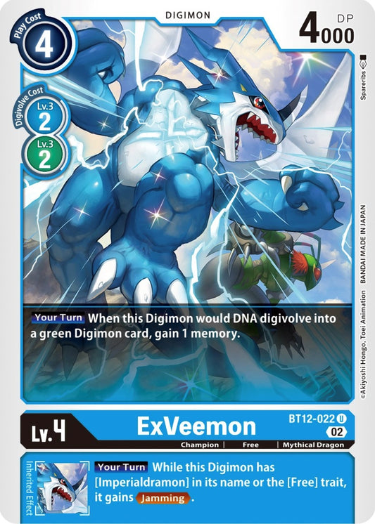 Image for ExVeemon (BT12-022 U) (BT12) - Digimon Card Game
