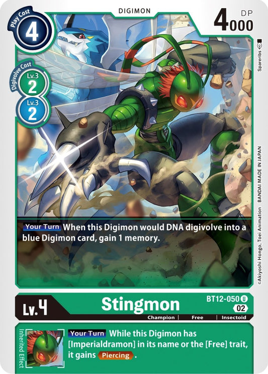 Image for Stingmon (BT12-050 U) (BT12) - Digimon Card Game