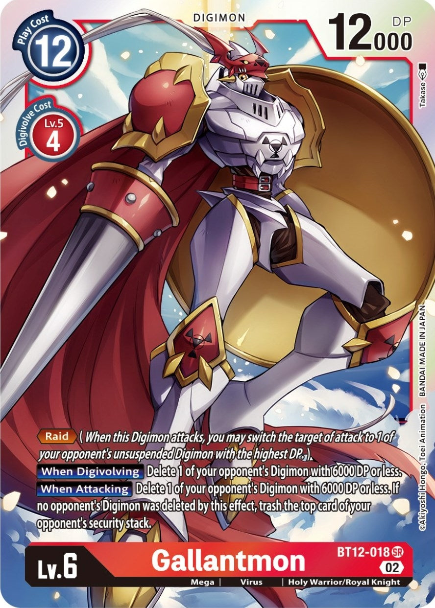 Image for Gallantmon (BT12-018 SR) (BT12) - Digimon Card Game